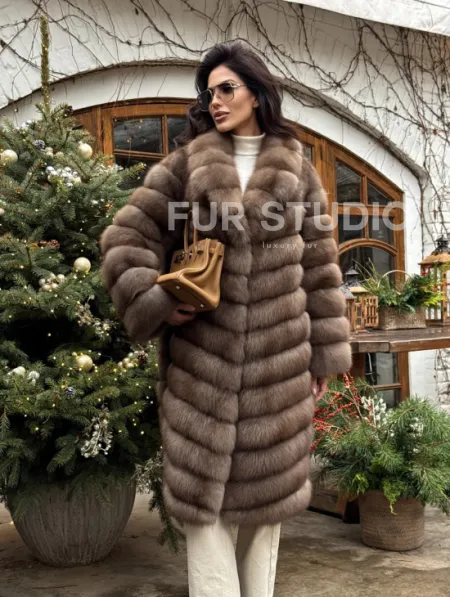 Манто из меха куницы - фото 10