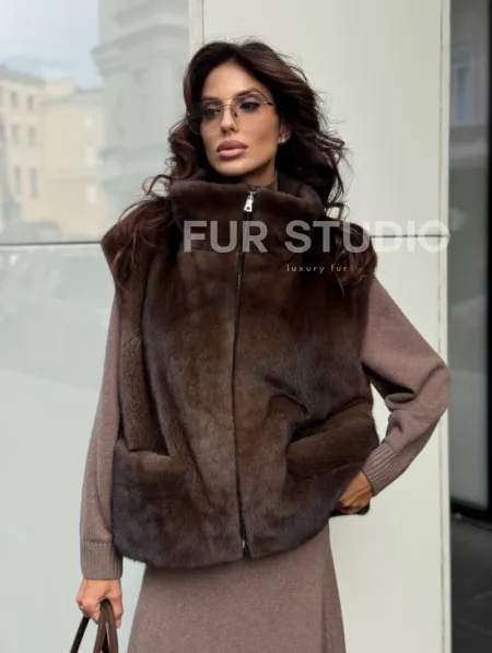 Жилет из норки - фото 0