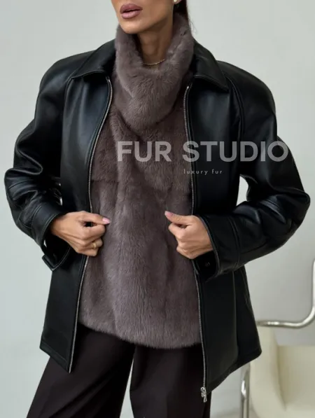 Норковая женская манишка - фото 3