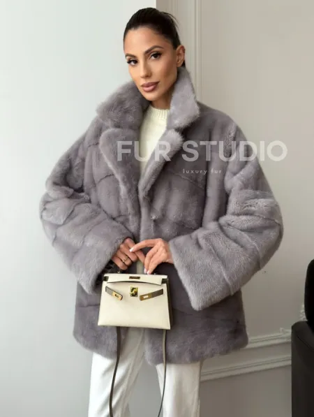 Полушубок норковый - фото 7