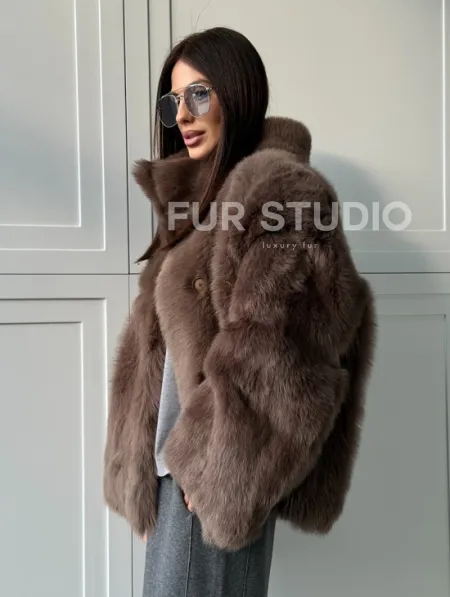 Дубленка из тосканы цвет taupe - фото 9