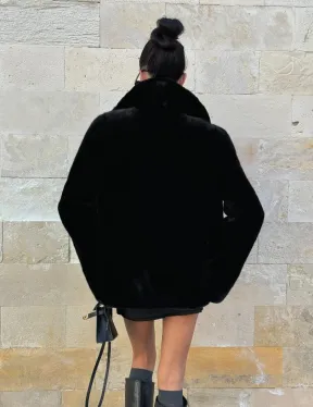 Черная косуха (куртка) из скандинавской норки - фото 11