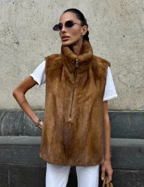 Меховая манишка из норки - фото 3