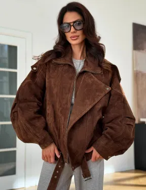 Замшевая куртка женская 2025 - фото 0
