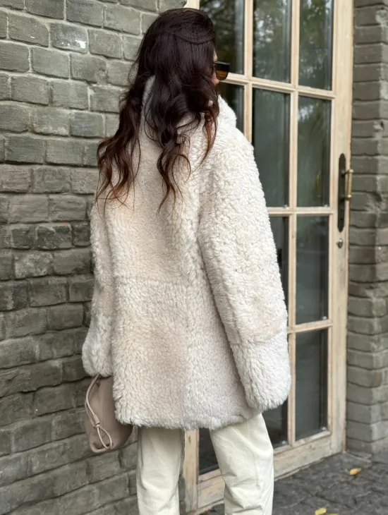 Женская дубленка - мех тиградо - фото 7