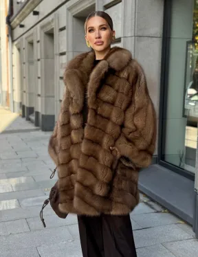 Шуба из куницы оверсайз - фото 9