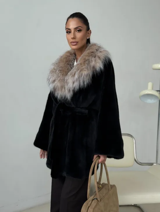 Норковая шуба с рысью - фото 11