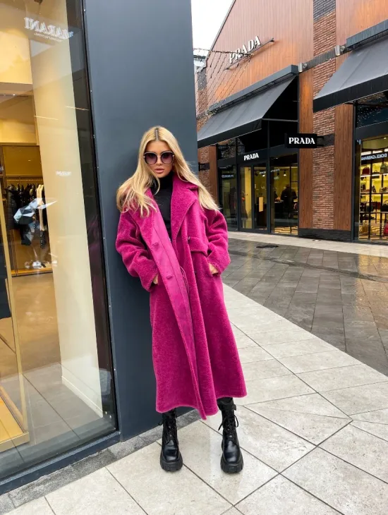 Современная шуба из натуральной шерсти - фото 3