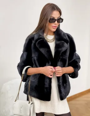 Шуба автоледи из меха скандинавской норки - NAFA - фото 5