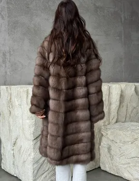 Шуба из куницы средней длины - фото 3