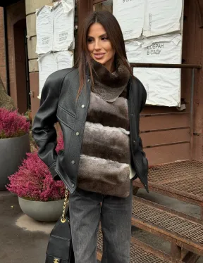 Манишка из кролика рекс под шиншиллу - фото 9