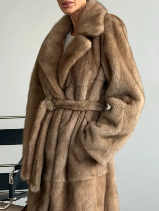 Шуба норковая классика - пастель - фото 2