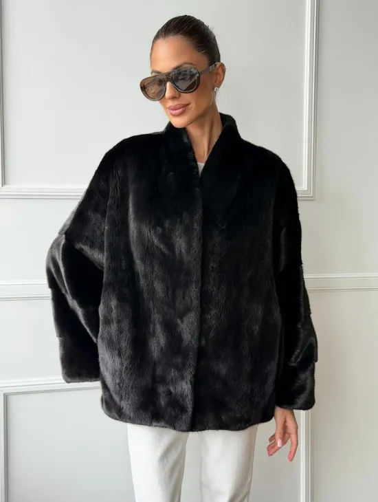 Куртка c V-образным воротом из норки SAGA FURS - фото 6