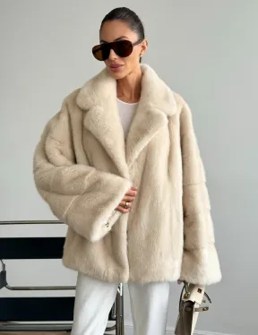 Женский норковый полушубок - фото 7