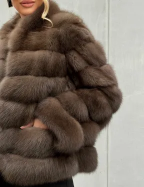 Меховой жакет из куницы - фото 4