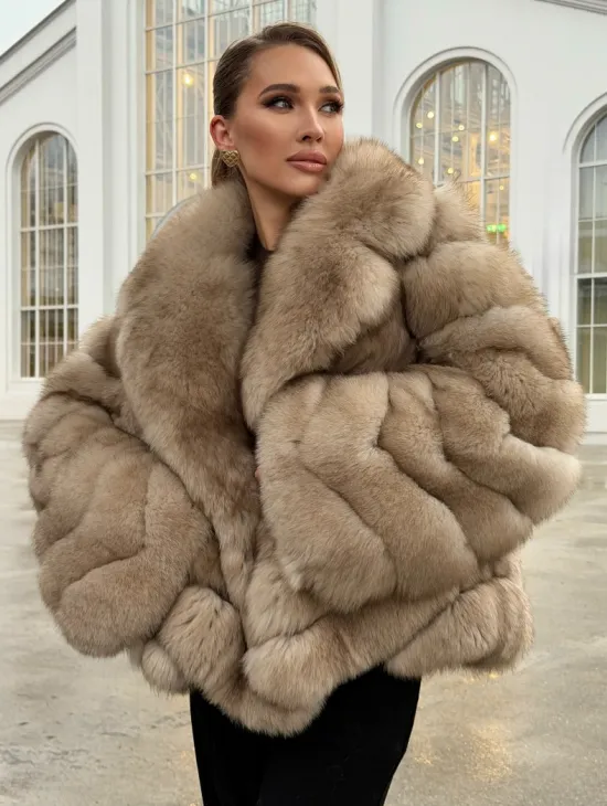 Шуба из песца под куницу - фото 7