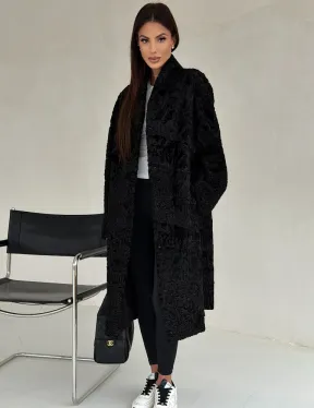 Черная шуба из каракуля - фото 4