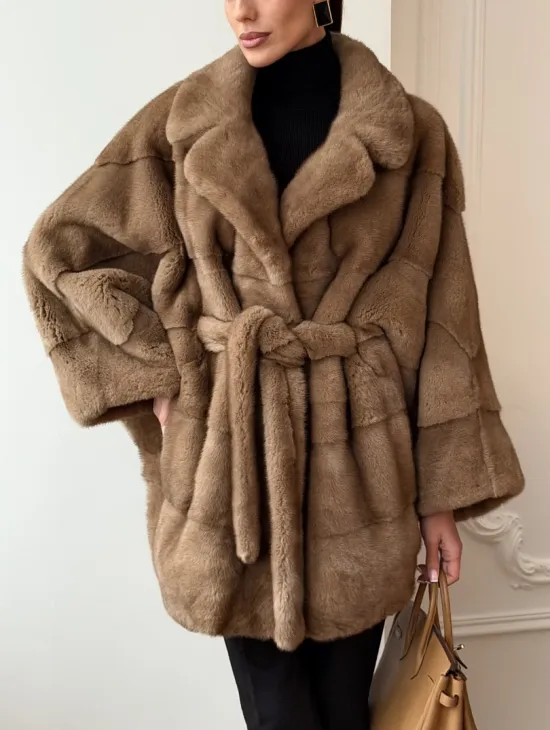 Норка пастель английский воротник летучая мышь - фото 4