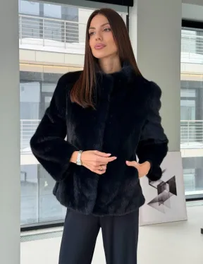 Укороченный норковый жакет - фото 3