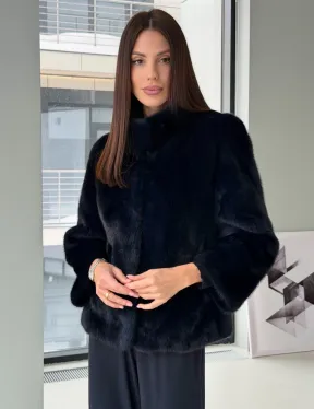 Укороченный норковый жакет - фото 4